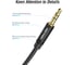 Аудио кабель Vention Jack 3,5 mm M/Jack 3,5 mm M, угол 90 - 0.5м, черный BAKBD-T 8