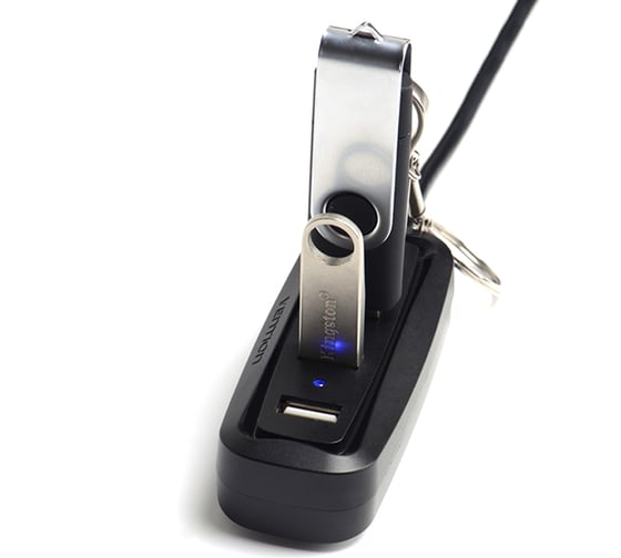 Концентратор Vention USB 2.0 на 4 порта, черный - 1м. VAS-J43-B100