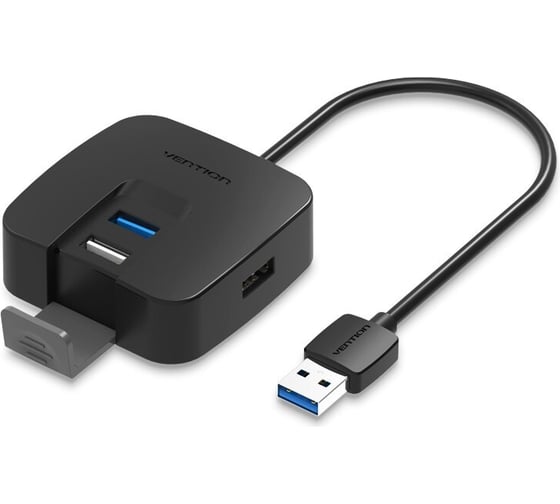 Концентратор Vention OTG USB 2.0/ USB 3.0 на 4 порта, черный - 1м. CHABF 1