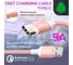 Кабель TypeC GCR 1.0m быстрая зарядка, розовый нейлон, AL корпус розовый, белый ПВХ 28-24 AWG VIV52I509 2