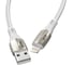 Кабель GCR 1.7m для iPhone, iPad, Air MFI series MERCEDES, WHITE NYLON VIV52I578 1