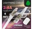 Кабель GCR 1.7m для iPhone, iPad, Air MFI series MERCEDES, WHITE NYLON VIV52I578 4