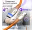 Кабель TypeC GCR QC 1.0m LED быстрая зарядка оранжевый TPE 28-22 AWG VIV52I521 3
