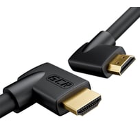 Кабель HDMI 2.0 GCR 1.0m M правый угол /M правый угол, черный VIV52I312