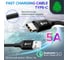 Кабель TypeC GCR 0.5m быстрая зарядка, черный нейлон, AL корпус черный, черный ПВХ 28-24 AWG VIV52I510 2