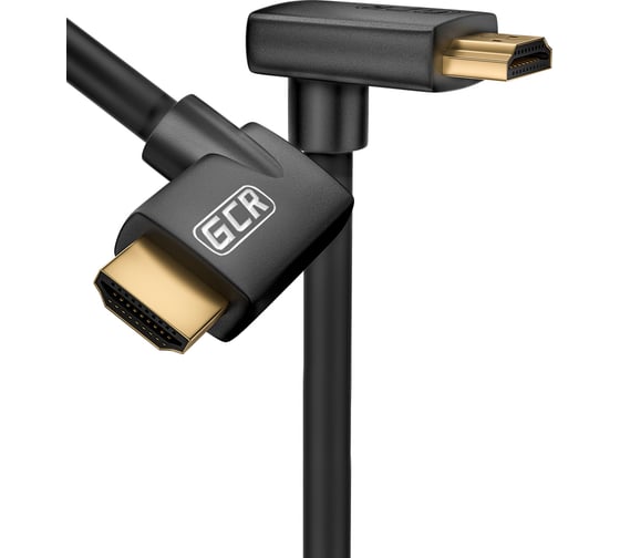 Кабель HDMI 2.0 GCR 2.0m M правый угол/M верхний угол, черный VIV52I316