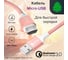 Кабель MicroUSB GCR 1.5m быстрая зарядка, розовый нейлон, AL корпус розовый, белый ПВХ, 28/24 AWG VIV52I474 2