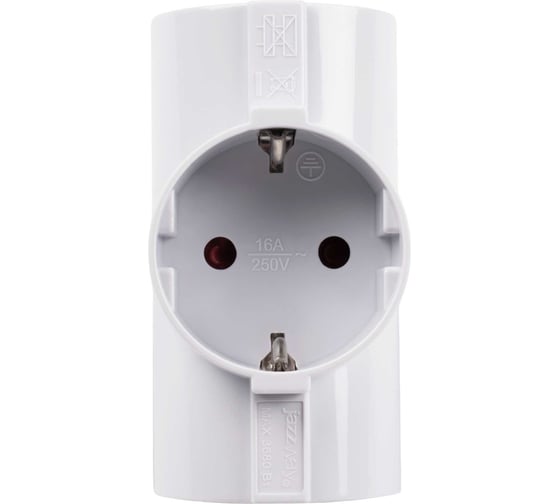 Разветвитель Jazzway 3-м с заземлением 16А AD-3G-R 3.5кВт IP20 2853363 1