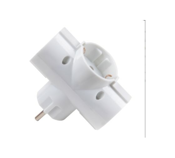 Разветвитель Jazzway Jаzzway 3-м с заземлением 16А AD-3G-R 3.5кВт IP20 2853363