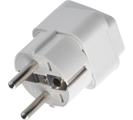Сетевой переходник универсальный GoPower 1р.С/З белый (1/10/800) 00-00025058
