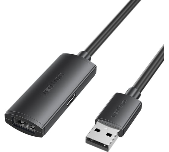 Активный кабель-удлинитель VENTION USB 2.0 AM/AF с усилителем - 5м Черный CBKBJ