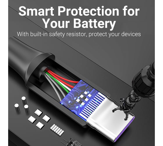 Кабель VENTION USB 2.0 CM/AM 5А - 2м. CORBH
