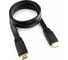 Кабель Cablexpert HDMI 1м v2.0 19M/19M медь, позол.разъемы, экран, плоский кабель черный CC-HDMI4F-1M 1