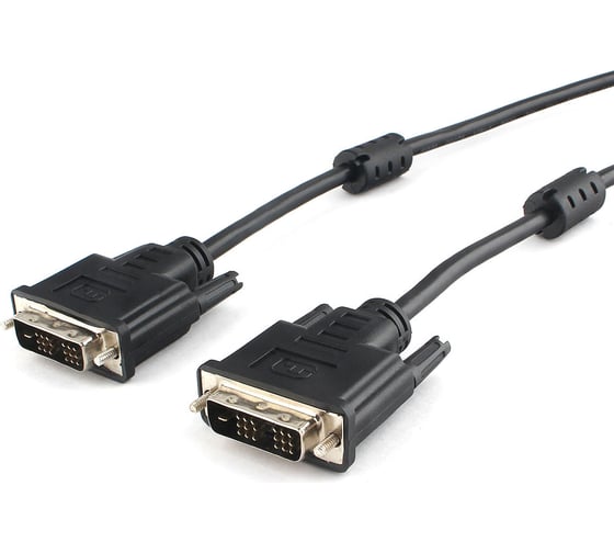 Кабель Cablexpert DVI-D single link 19M/19M экран, феррит.кольца, CCS, 3м, черный, пакет CC-DVIL-BK-10 1