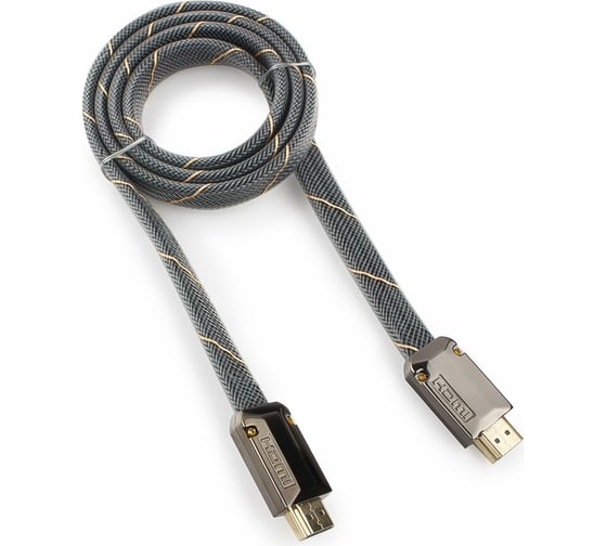 Кабель Cablexpert HDMI 1 м v2.0 M/M плоский позол.разъемы металлический корпус CC-P-HDMI04-1M
