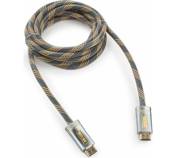 Кабель Cablexpert HDMI 3 м v2.0 M/M позол.разъемы серебристый металлический корпус CC-P-HDMI02-3M