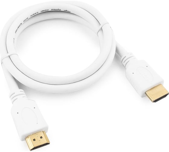 Кабель Cablexpert HDMI 1м v2.0 19M/19M медь, белый позол. разъемы экран пакет CC-HDMI4-W-1M 1