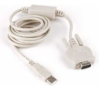 Конвертер Cablexpert COM - USB порт AM/ DB9M, чип CH343, Pro, 1.8м, белый, пакет UAS111