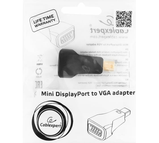 Переходник Cablexpert miniDisplayPort -&gt; VGA A-mDPM-VGAF-01