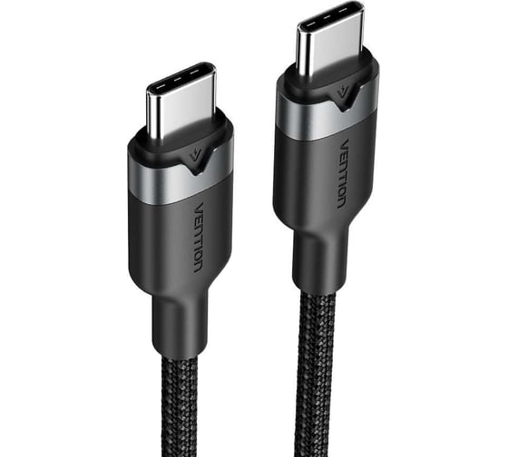 Кабель VENTION USB 2.0 CM/CM - 1м. Черный 3А PD60W TRDBF