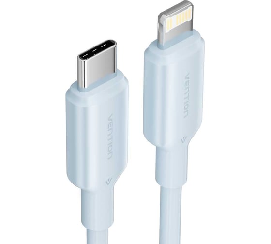 Кабель VENTION USB 2.0 CM/Lightning 8M для iPad/iPhone 3A - 1м. Голубой LAKSF