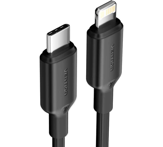 Кабель VENTION USB 2.0 CM/Lightning 8M для iPad/iPhone 3A - 1м. Черный LAKBF