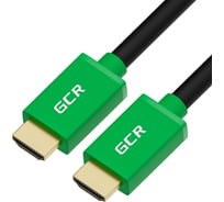 Кабель HDMI 2.0 GCR 1.5m зеленые коннекторы 28-28 AWG 3 X экран VIVHMI421-1.5m