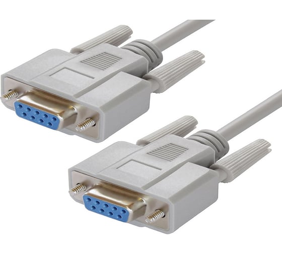 Кабель 0-модемный GCR 5.0m COM DB9-DB9  9F-9F серый 30 AWG VIVDBI901-5m