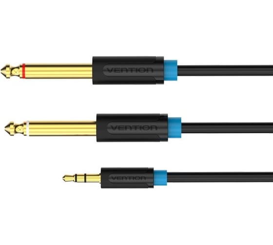 Кабель аудио VENTION Jack 3,5 mm M/2Jack 6,5 mm M - 1 м BACBF