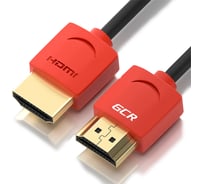 Кабель SLIM HDMI 2.0 GCR 1.5m красные коннекторы 32-32 AWG VIV51I214