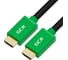 Кабель HDMI 2.0 GCR 0.5m зеленые коннекторы 28-28 AWG 3 X экран VIVHMI421-0.5m 1