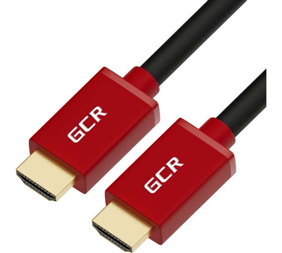 Кабель HDMI 2.0 GCR 1.8m красные коннекторы 28-28 AWG 3 X экран VIVHMI451-1.8m 1