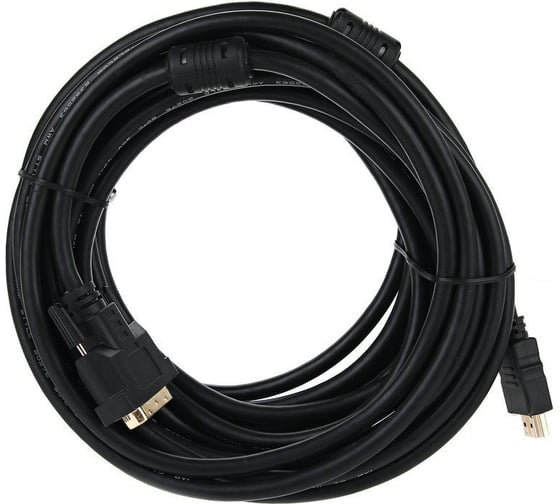 Кабель Telecom, HDMI to DVI-D, 19M -19M 2 фильтра, 10м, с позолоченными контактами CG480F-10M 1