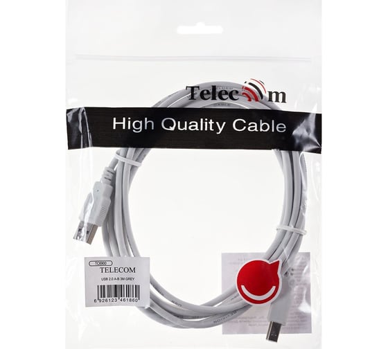 Кабель Telecom, USB 2.0 A--B 3.0м TC6900-3M