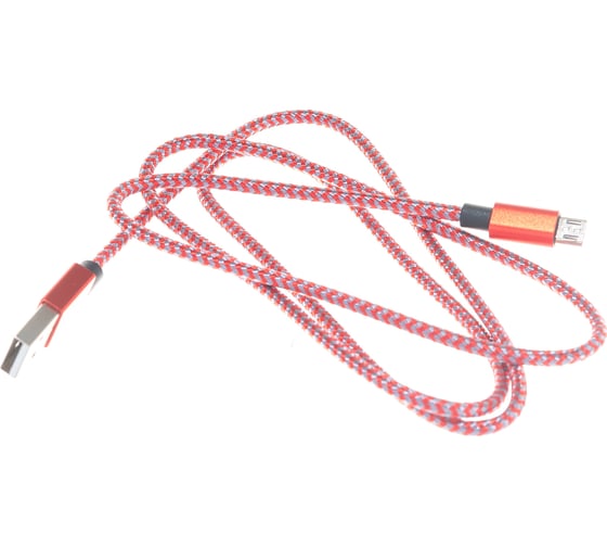 Кабель PERFEO USB2.0 A вилка - Micro USB вилка, красный-белый, 1 м U4803 30010756 1