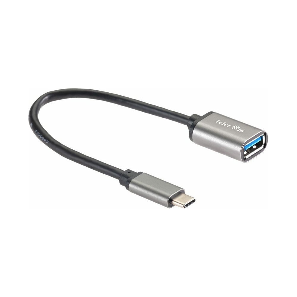 Кабель Telecom Type-Cm - USB 3.0 Af, 1,5A, 0,2m, grey (TC409M)