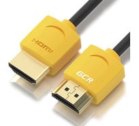 Кабель HDMI 2.0 GCR SLIM 1.0m желтые коннекторы 32-32 AWG VIV51I574