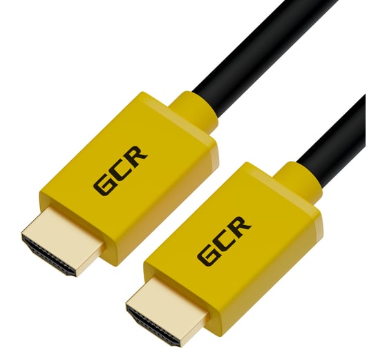 Кабель HDMI 2.0 GCR 1.0m желтые коннекторы 28-28 AWG 3 X экран VIVHMI441-1.0m 1