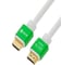 Кабель HDMI 2.0 GCR 1.0m белый, AL корпус зеленый VIV51I295 1