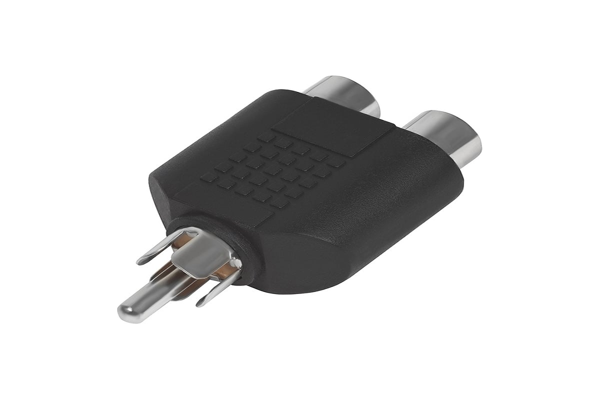 Переходник-разветвитель аудио GCR RCA-RCA 2 M-F черный VIVAVIA11 ...
