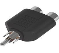 Переходник-разветвитель аудио GCR RCA-RCA 2 M-F черный VIVAVIA11