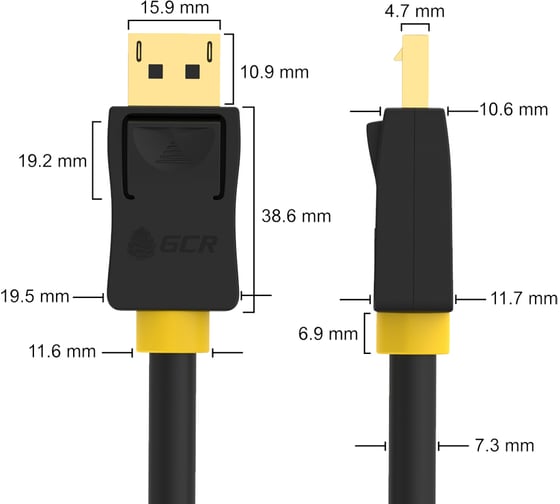Кабель DisplayPort GCR PROF 10.0m v1.4 28-28 AWG чёрный VIV51I913