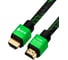 Кабель HDMI 2.0 GCR 1.0m BICOLOR нейлон AL корпус зеленый VIV51I485 1
