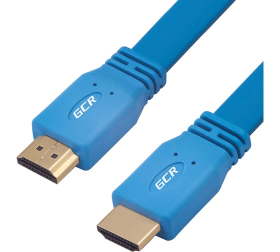 Кабель HDMI 1.4 GCR 1.5m плоский синий VIV50I770 1
