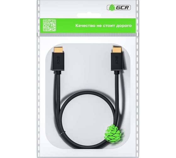 Кабель HDMI 2.0 GCR 0.2m черный 28-28 AWG VIV51I242