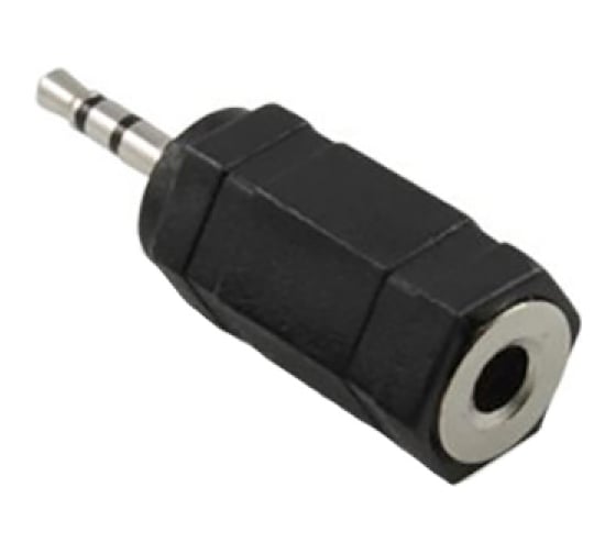 Переходник аудио GCR jack 2,5 mm-jack 3,5 mm M-F черный VIVAVIA06