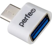 Переходник Perfeo adapter USB на Type-C c OTG белый 30014901 35147389
