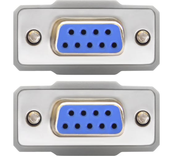 Кабель GCR 3.0m 0-модемный COM DB9-DB9  9F-9F серый 30 AWG VIVDBI901-3m
