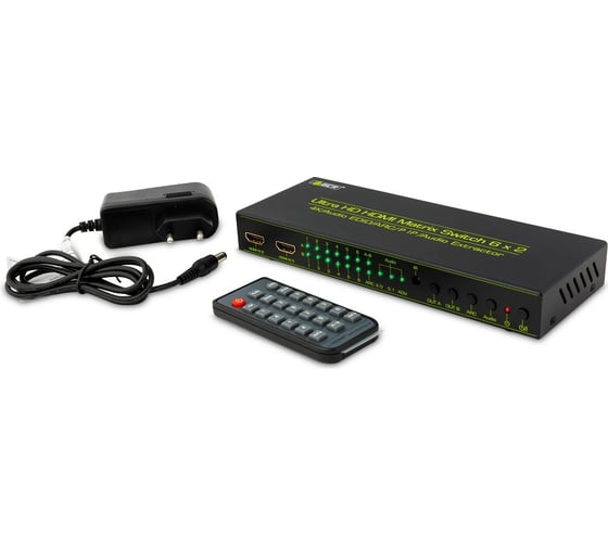 Матричный переключатель GCR HDMI 4x2, 4Kx2K, 3.5 mini jack 5.1 RCA VIVv4I02 1