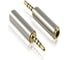 Аудио переходник GCR jack 2,5 mm-jack 3,5 mm AM-AF серебряный VIVAVIA02 1
